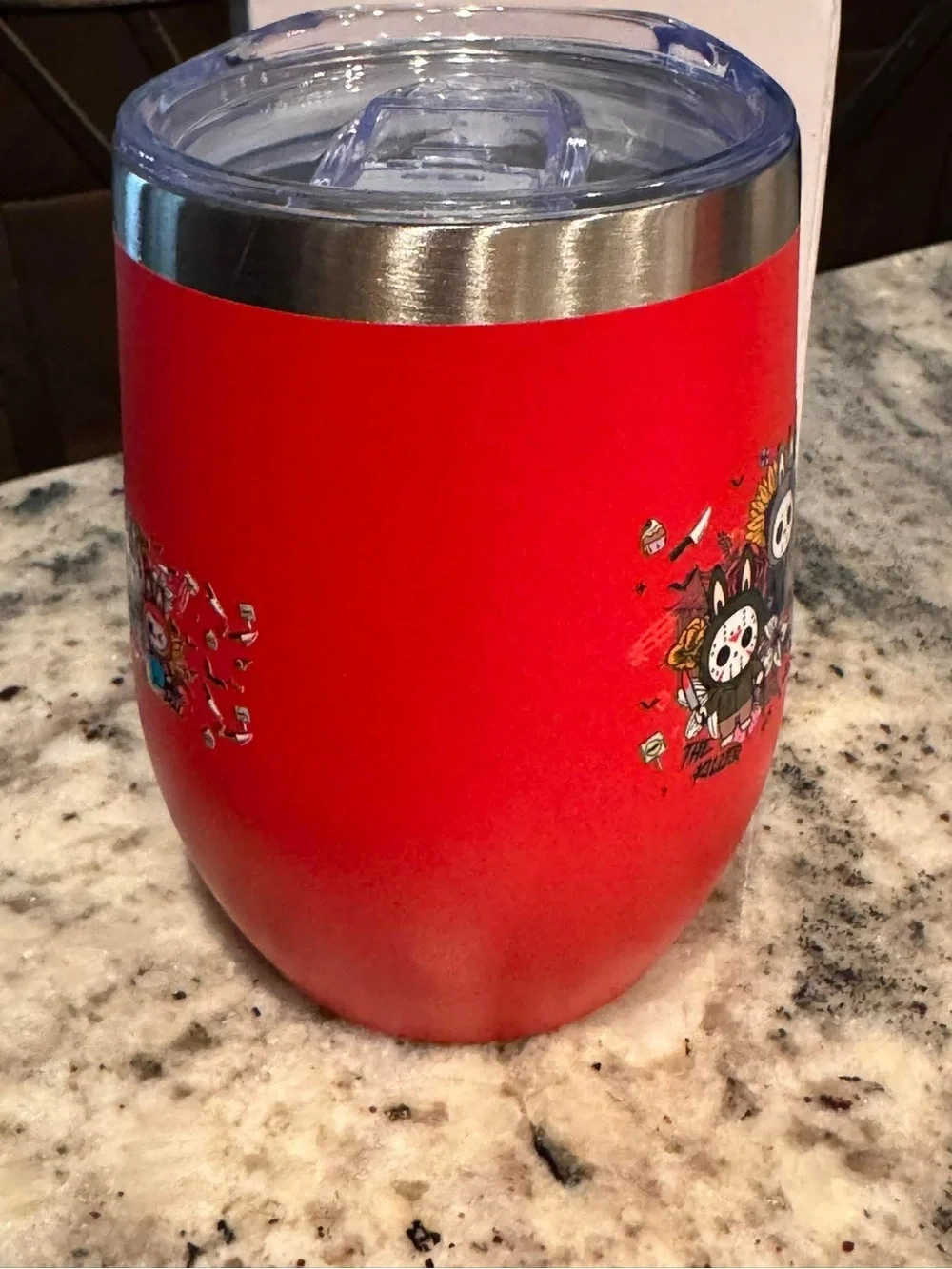 LABUBU HORROR Red Halloween Character Stemless Tumbler NEW IN BOX